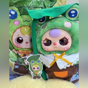 Baby Three 400% V2 Plush Series - Frog with purple liquid eyes
